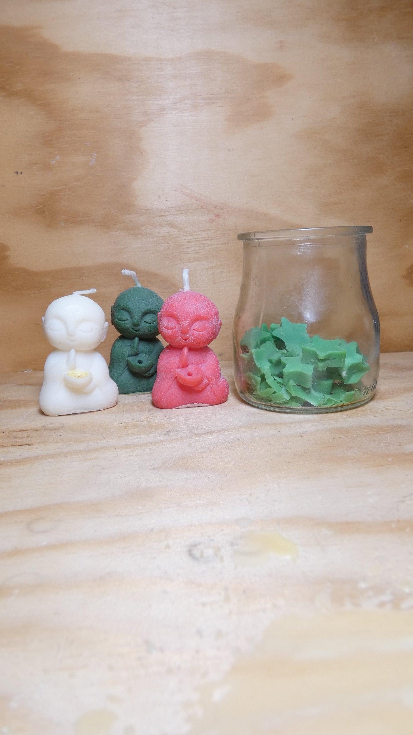 Pack d'espelmes de tres monjos