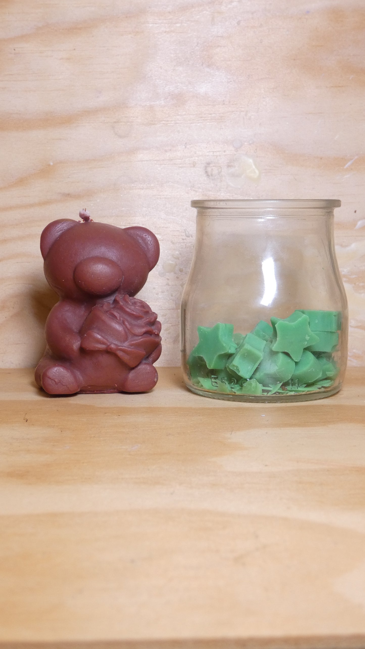 Espelma os amb rosa marró