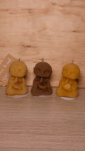 Pack d'espelmes de tres monjos de cera d'abella
